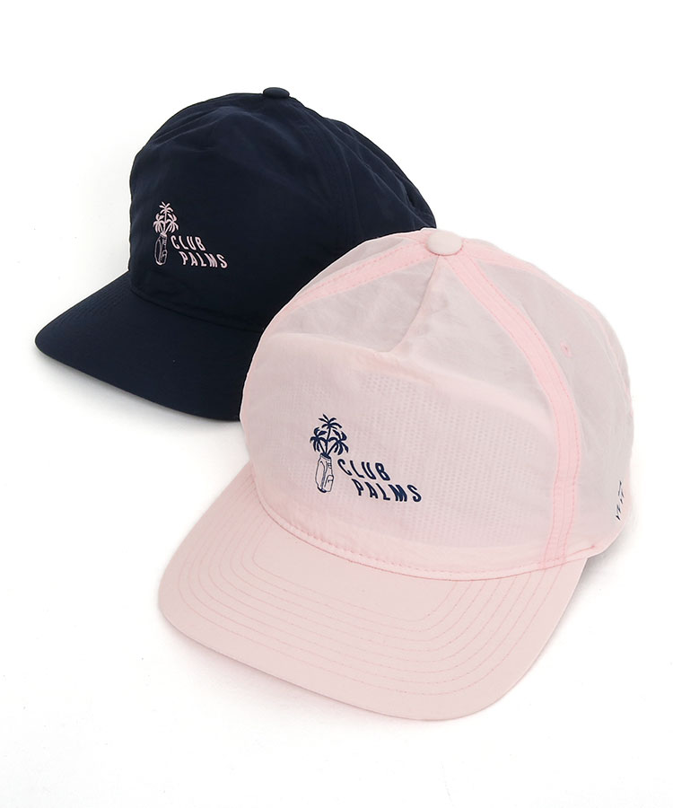 BC ClubPalmsロゴ♪平つばナイロンキャップ