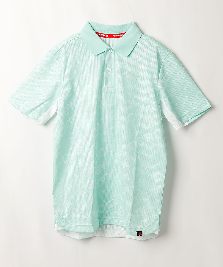 NB レタリングロゴ◆クールメッシュポロシャツ