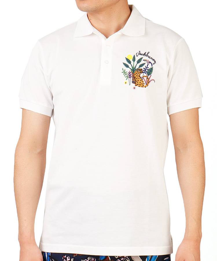 JB ジャングル刺繍◆UV半袖ポロシャツ