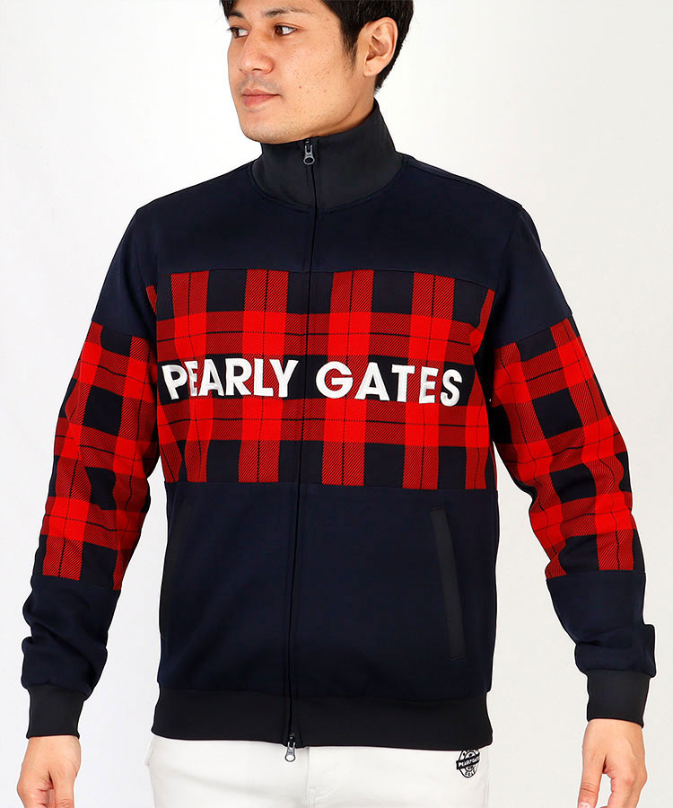 PG チェック切り替えスタンドブルゾン