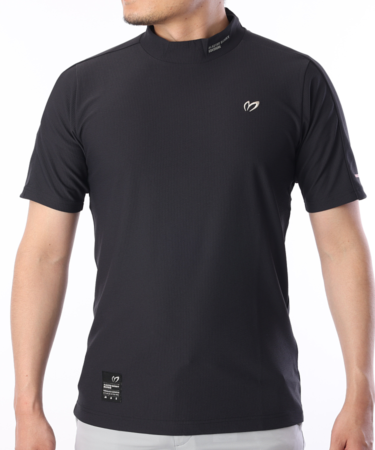 MB STRETCH◆シンプルモックネック半袖カットソー