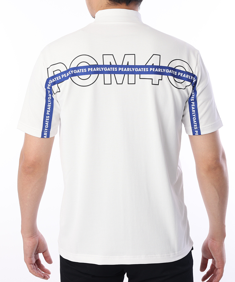 PG バックロゴ◆メッシュモックネック