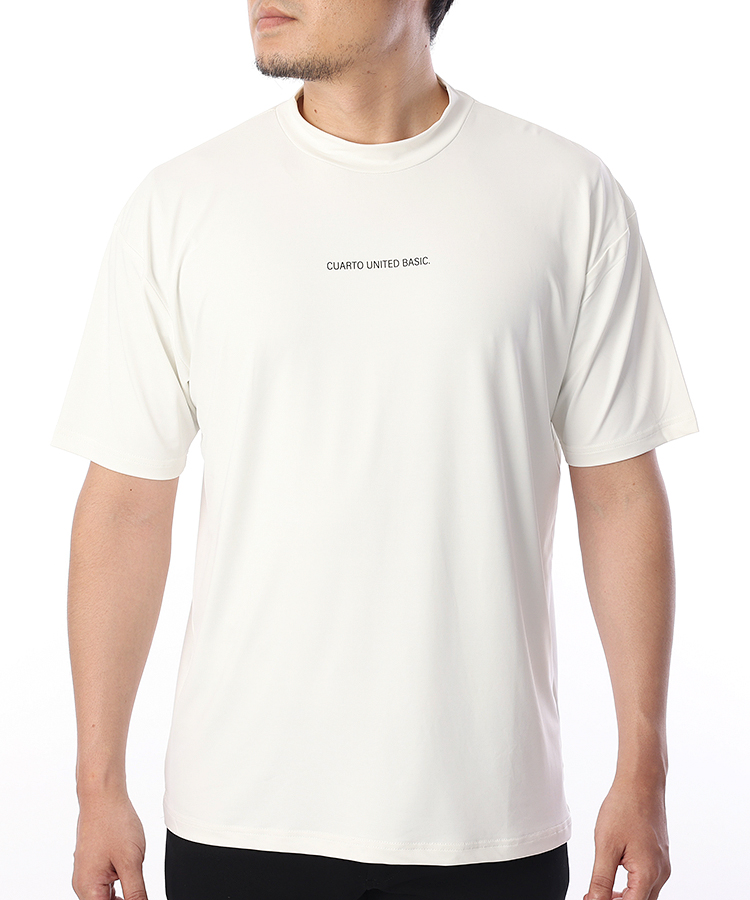 CU simpleロゴ半袖モックネックTシャツ