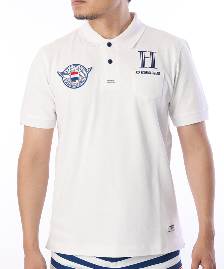 HORN GARMENT ホーンガーメント AP01 レディース WHITE HCW ゴルフ半袖Tシャツ 2A