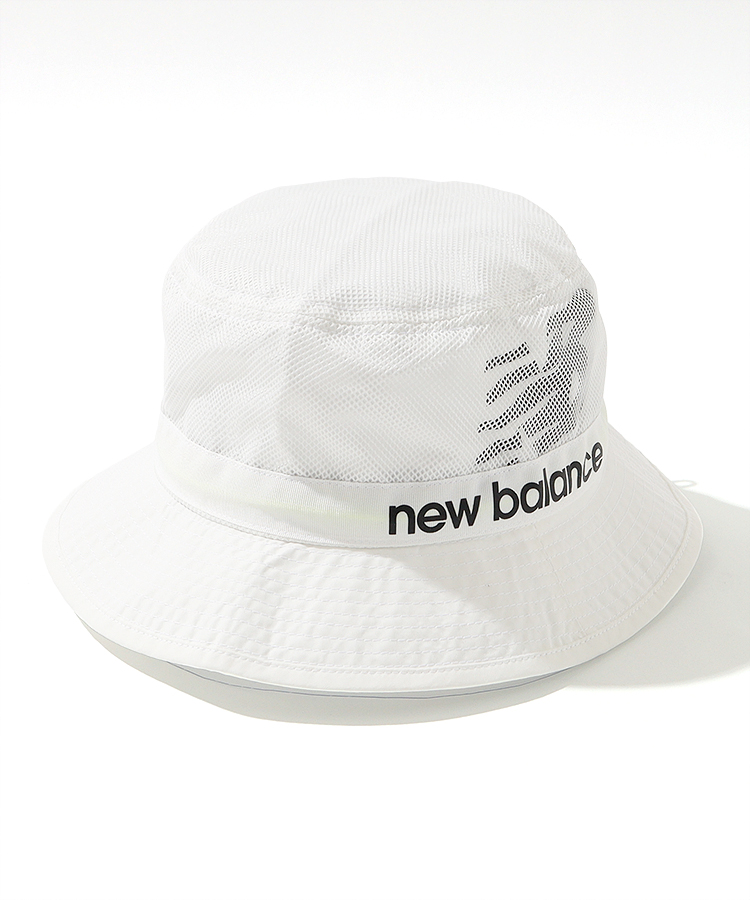 NB メッシュ切替ロゴバケットハット