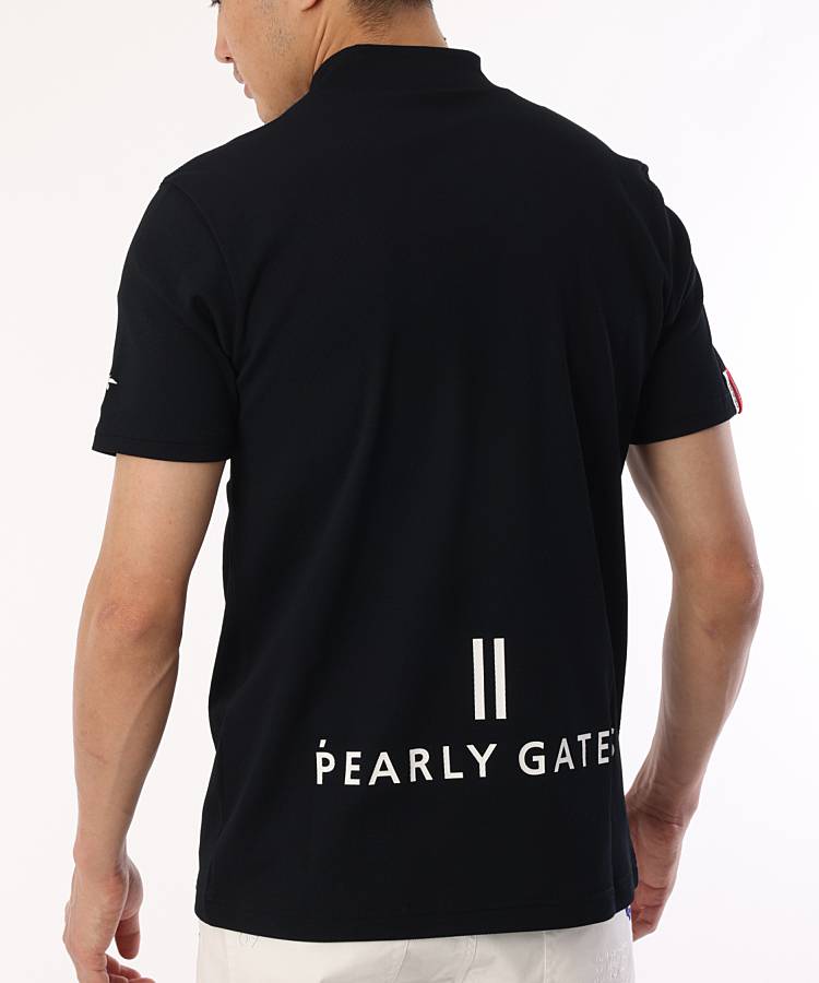 PG シアサッカー半袖モックネックカットソー