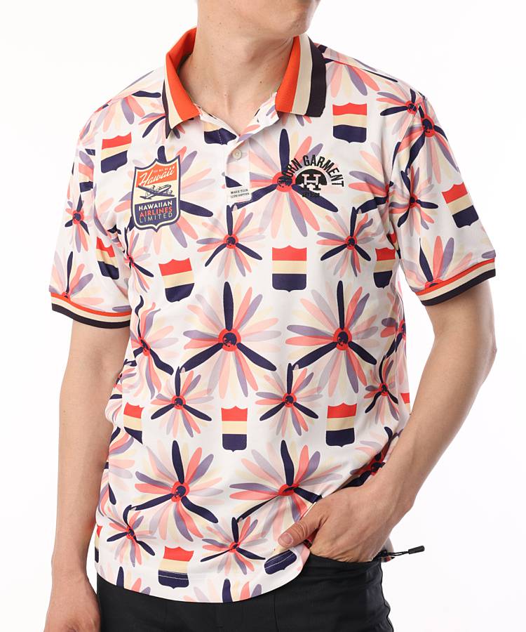 HO [HAWAIIAN航空]選べるデザイン半袖ポロシャツ