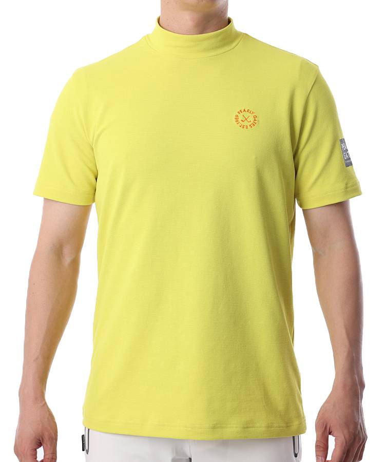 PG バックLOGOモックネック半袖カットソー