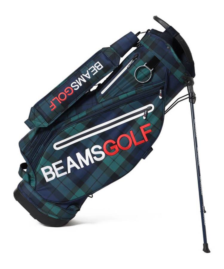 ビームスゴルフ BE ロゴ刺繍スタンドキャディバッグ ゴルフウェア通販