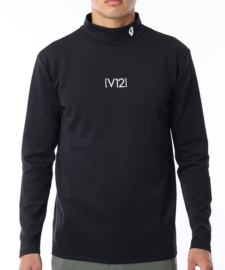 VI メッセージロゴモックネック長袖カットソー