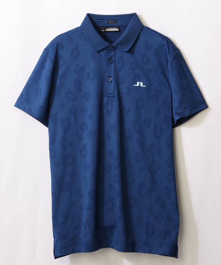 商品一覧画像：JL レオパードジャガード半袖ポロシャツ