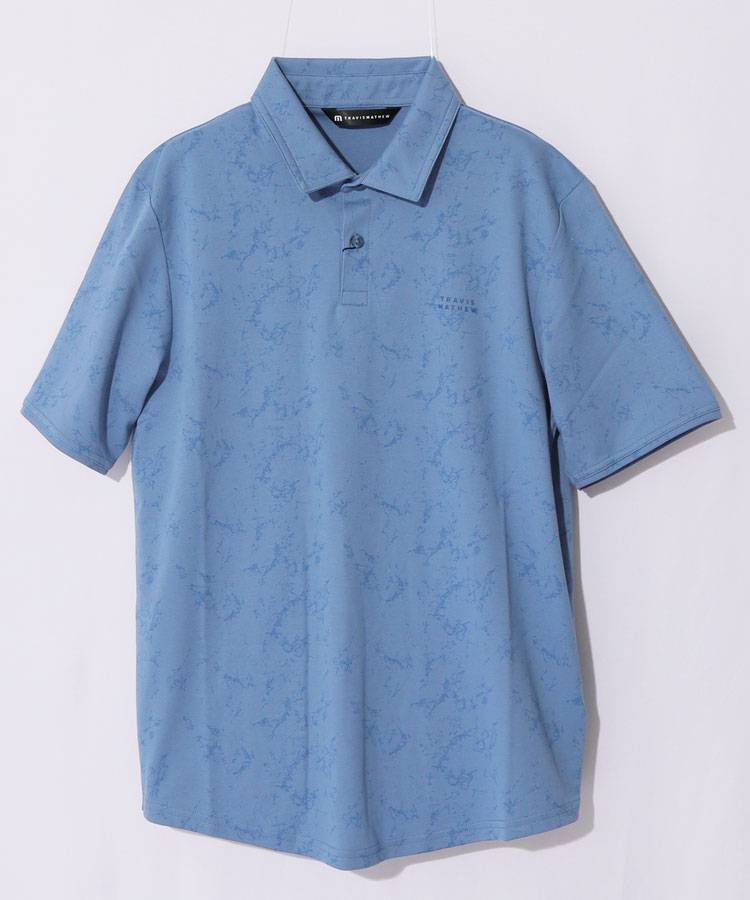 商品一覧画像：TM 大理石柄シリコンロゴ半袖ポロシャツ