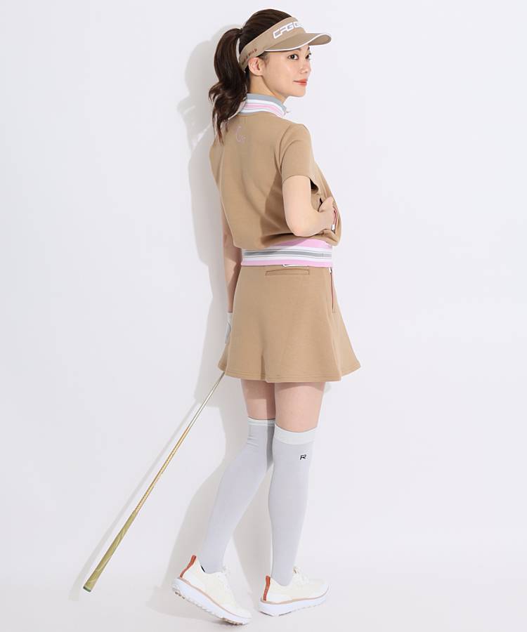 ジュン＆ロぺ JR ラメ切替ロゴ刺繍ニーハイソックス レディースゴルフウェア通販 キュルキュルセレクト curucuru select