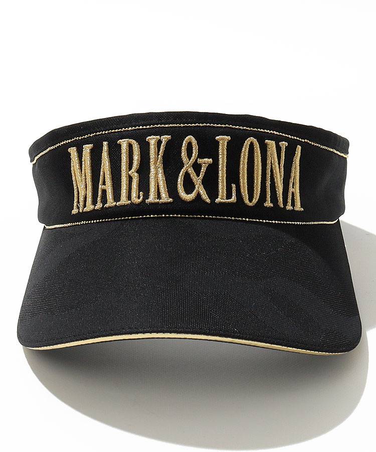 MARK&amp;LONA - 【美品】マークアンドロナ 近年モデル キラロゴ刺繍メッシュリボンサンバイザー 美品】マークアンドロナ 近年モデル キラロゴ刺繍メッシュリボン