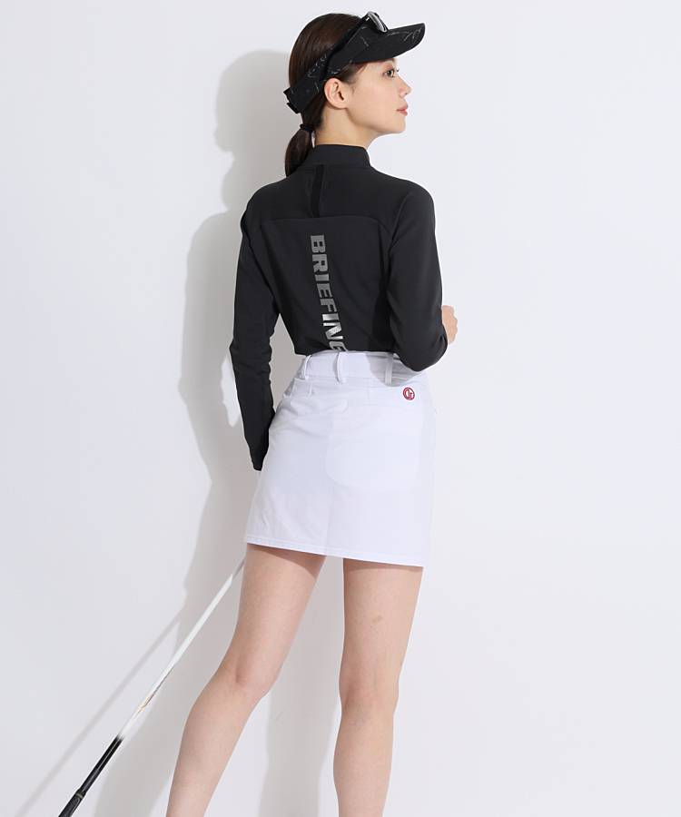 ブリーフィングゴルフ BR バックロゴハーフジップ長袖カットソー