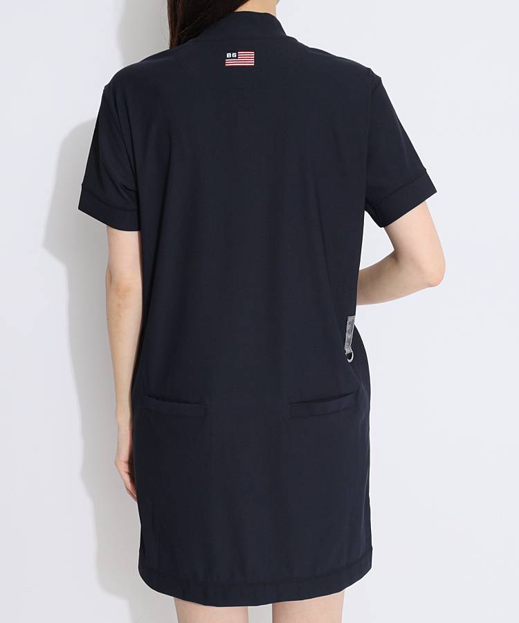 定価36300円【新品】レディースS ブリーフィング モックネックワンピース紺 定価36300円【新品】レディースS ブリーフィング モックネック