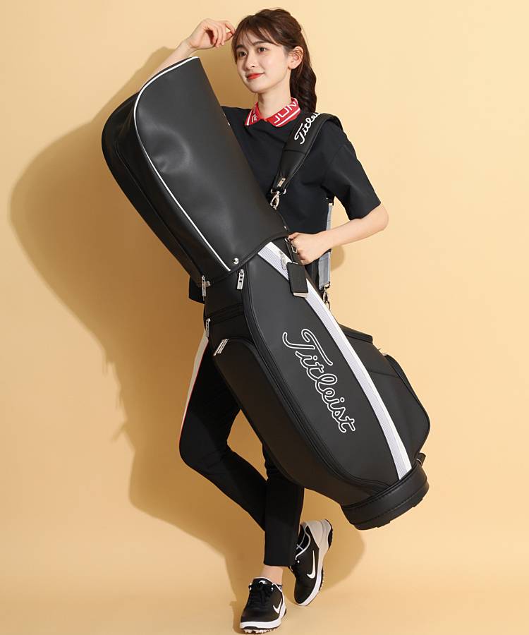 美品 トラサルディ ゴルフキャディーバッグ　レディース レディース TRUSSARDI トラサルディ キャディバッグ ゴルフ