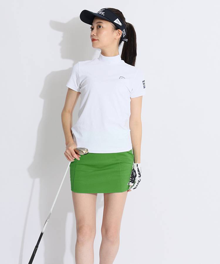 パーリーゲイツ PG バックロゴモックネック半袖カットソー