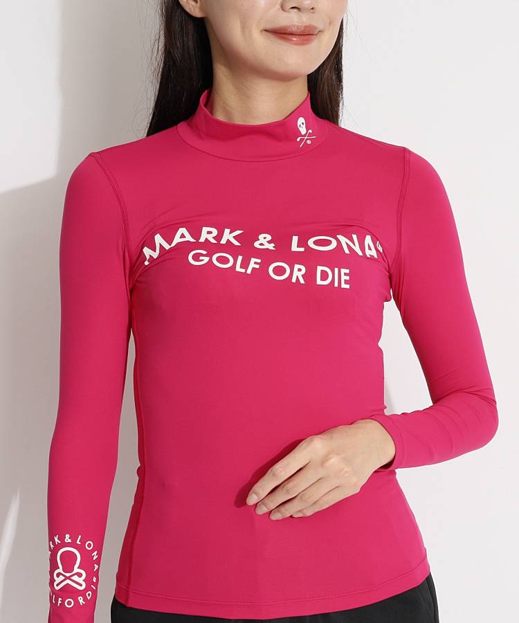 マーク＆ロナ ML 【ストレッチUV】カーブロゴモックネック長袖