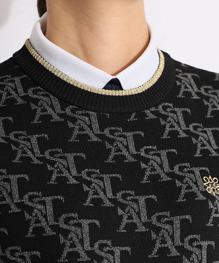 セントアンドリュース SA モノグラムロゴクルーネックニット