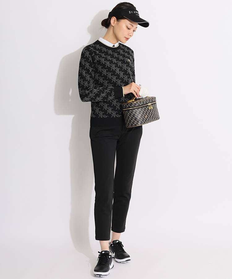 セントアンドリュース SA モノグラムロゴクルーネックニット