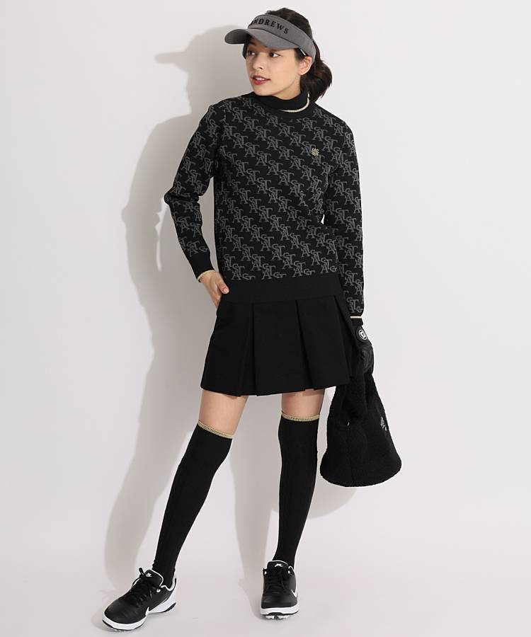 セントアンドリュース SA モノグラムロゴクルーネックニット