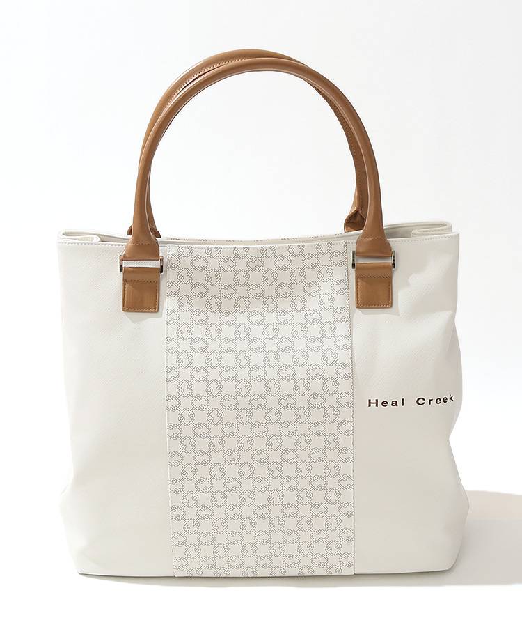 ヒールクリーク HK モノグラムロゴ合皮トートバッグ レディース