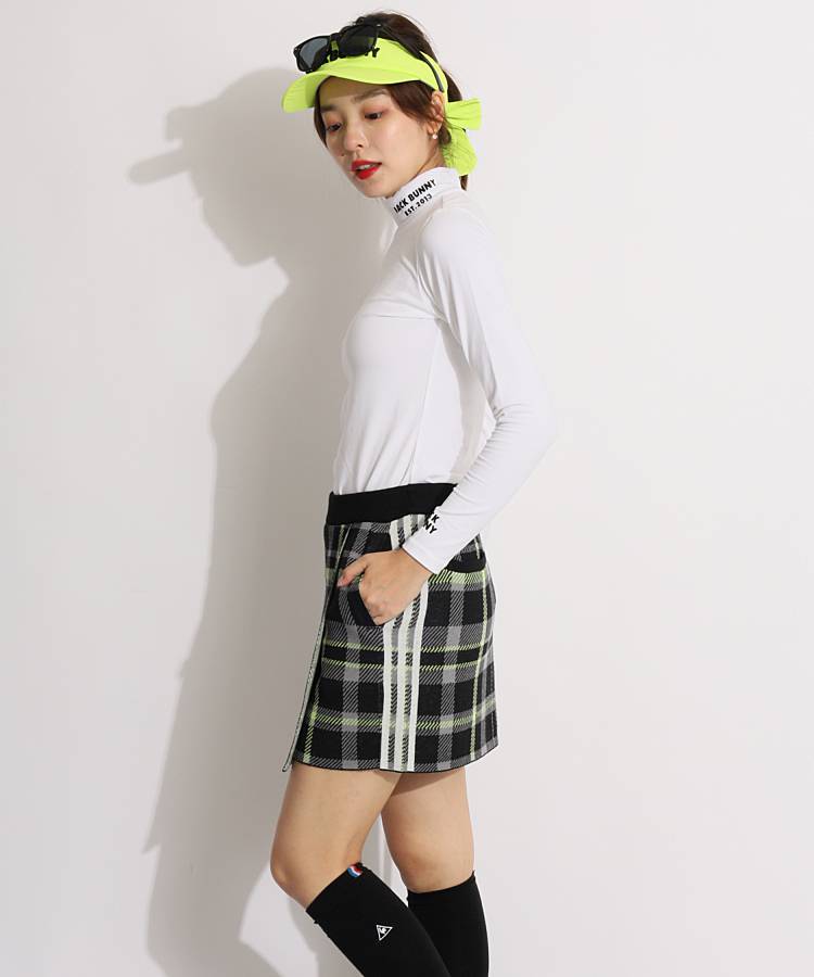 【新品】アディダス　タータンチェック　長袖セーター巻きスカート　セットアップ　L 新品】アディダス タータンチェック 長袖セーター巻きスカート