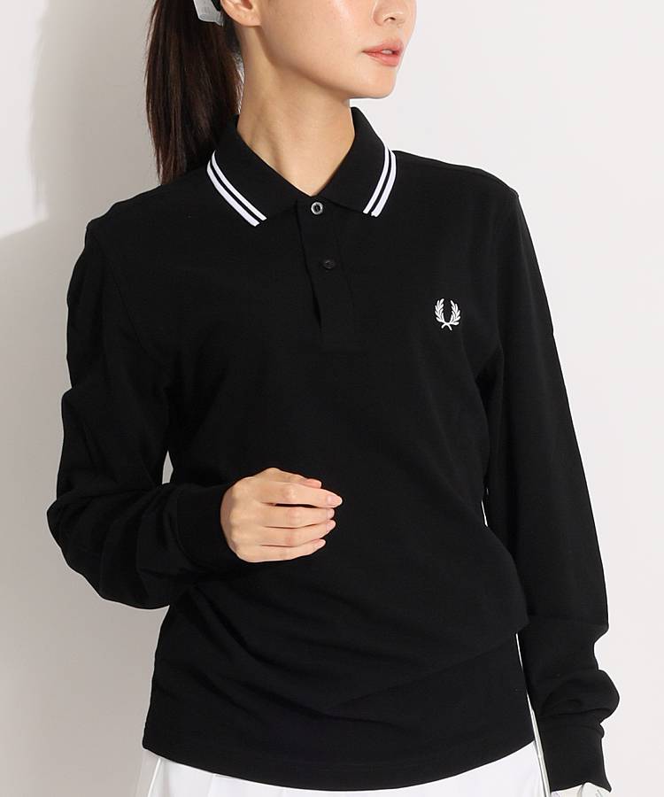 フレッドペリー ラベンダー ポロシャツ 長袖 ポーカーズつかさ着用 FRED PERRY ニットポロ フレッドペリー レディース トップス