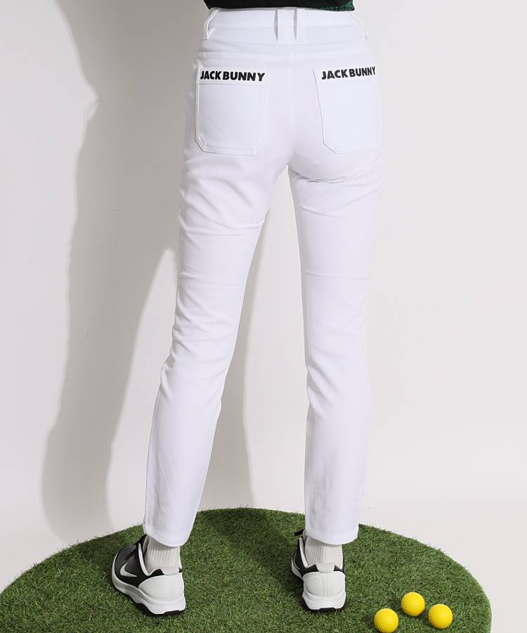 7 ジャックバニー背面ロゴ TEEさし付 ゴルフパンツ ホワイト Jack Bunny!!（ジャックバニー） ジャック バニー ゴルフウェア