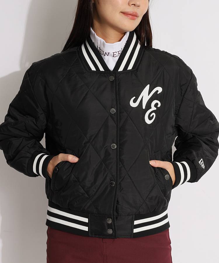 ニューエラ NE バックロゴキルティングジャケット レディースゴルフ