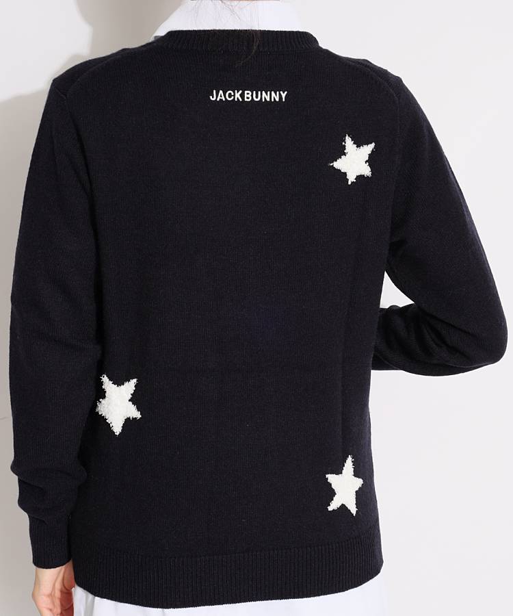 【ジャックバニー】ドラえもんゴルフ　ブルゾン　ニット ジャックバニー JB [ドラえもん]モコモコスタークルーネックニット