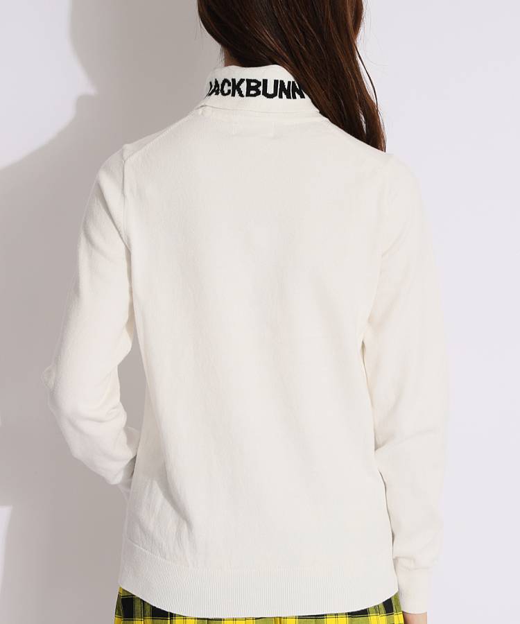 JACK BUNNY!! - coco 中古 ジャックバニー Jack Bunny!! レディース セーター 1(M) 白×黄×紺 ホワイト タートルネック 中古 レディース ジャックバニー Jack Bunny!! セーター 1(M) 白