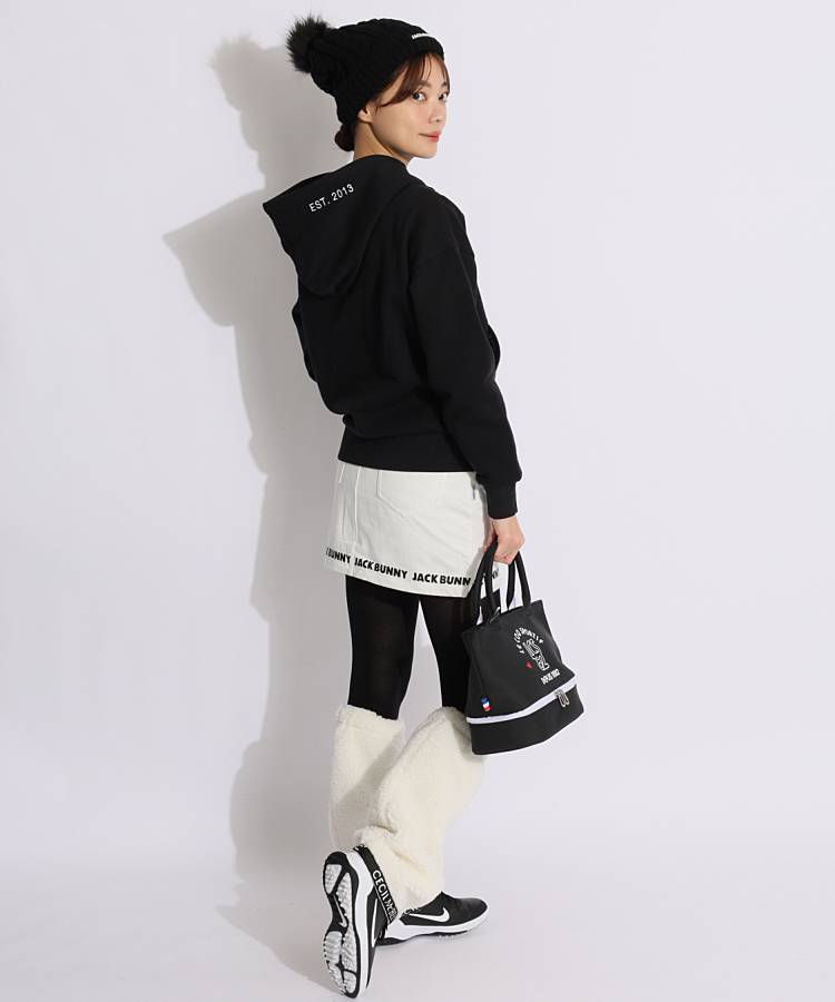 ジャックバニー JB ロゴプリント裏起毛モックネック長袖カットソー