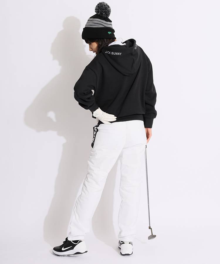 ジャックバニー JB 裏起毛モノトーンロゴ刺繍パーカー