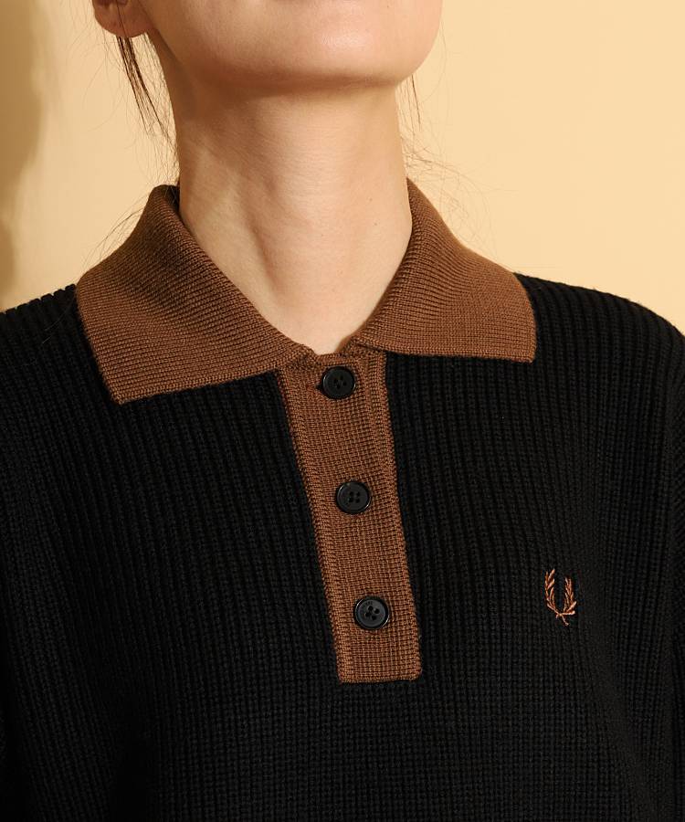 フレッドペリー 長袖ポロシャツ フレッドペリー ニット ポロシャツ 長袖 FRED PERRY K4535