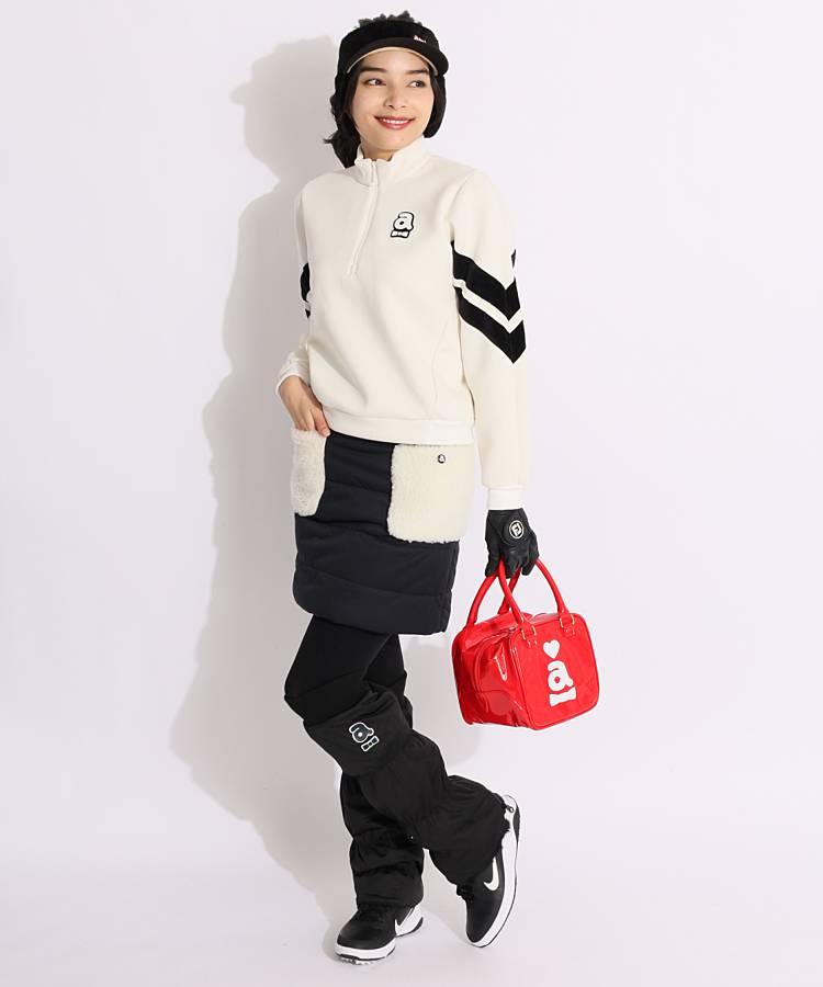 アルチビオ AR ワンポイントロゴ裏起毛レッグウォーマー レディース