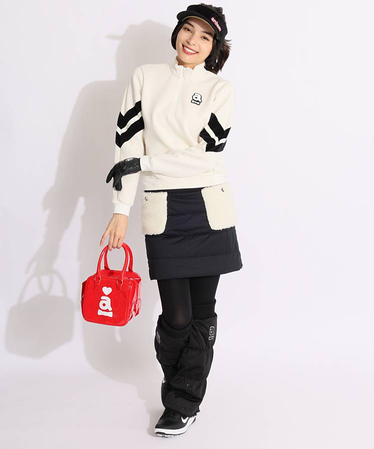 アルチビオ AR ワンポイントロゴ裏起毛レッグウォーマー レディース