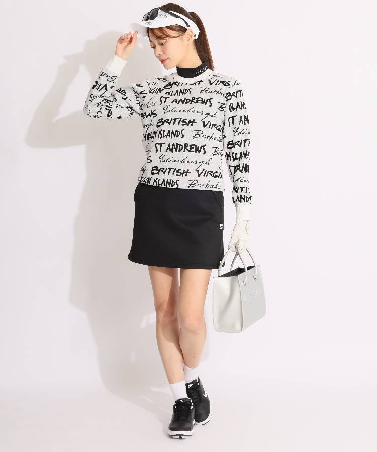 セントアンドリュース　ゴルフ　セットアップ　ニット　スカート　レディースＳ　美品 セントアンドリュース ゴルフ セットアップ ニット スカート