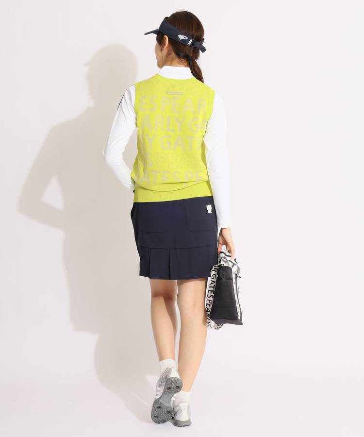 デサント　ニットベスト　中綿裏起毛スカート　パーリーゲイツインナーオマケ　3点 デサント ニットベスト 中綿裏起毛スカート パーリーゲイツインナー