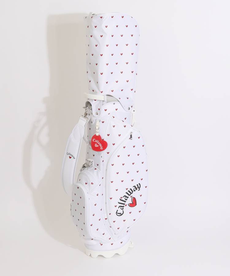 非売品　Callaway キャディバッグ ハート柄 ホワイト 非売品 Callaway キャディバッグ ハート柄 ホワイト - メルカリ