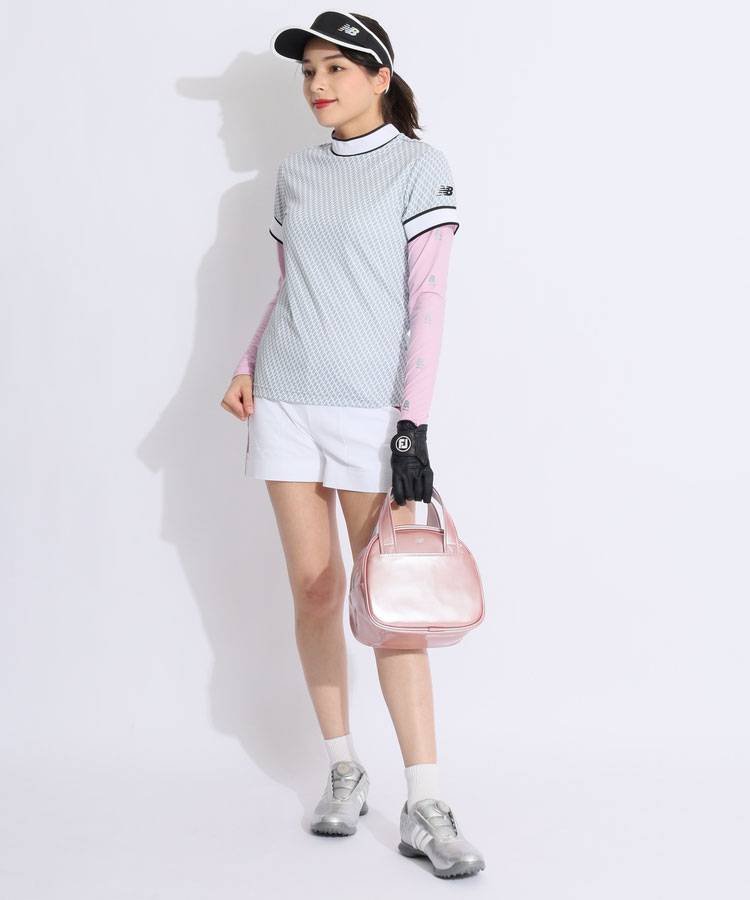 【極美品】アルチビオ 長袖トップス 白フリル＆ロゴ/ストレッチ速乾40 アルチビオ AR 【吸水速乾UV】スリーブロゴネックインナー