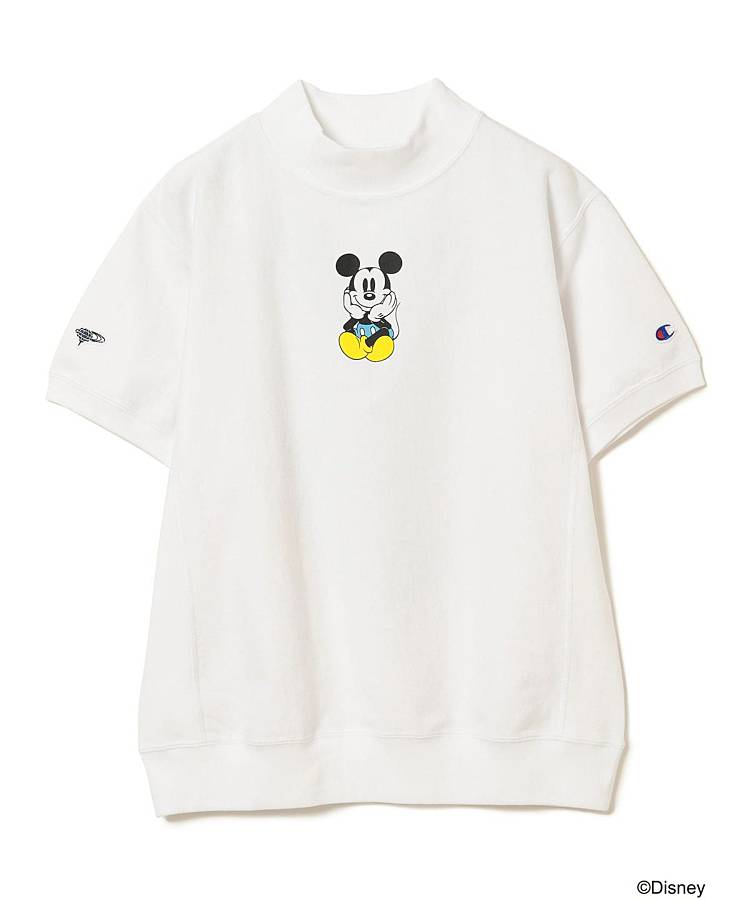 ミッキーマウス BEAMS モックネック ビームスゴルフ BE 【Champion×ディズニー】お座りミッキー
