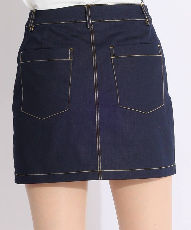 美品　レザレクション　ゴルフスカート ロゴ刺繍付き キャロウェイ CA 【ストレッチ】ロゴ刺繍ツイルスカート