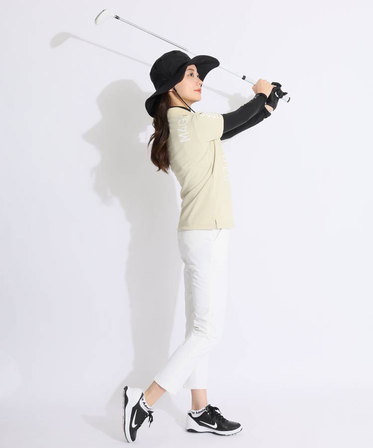 パーリーゲイツ PG 【冷感UV】サイドロゴプリントカノコ半袖ポロシャツ