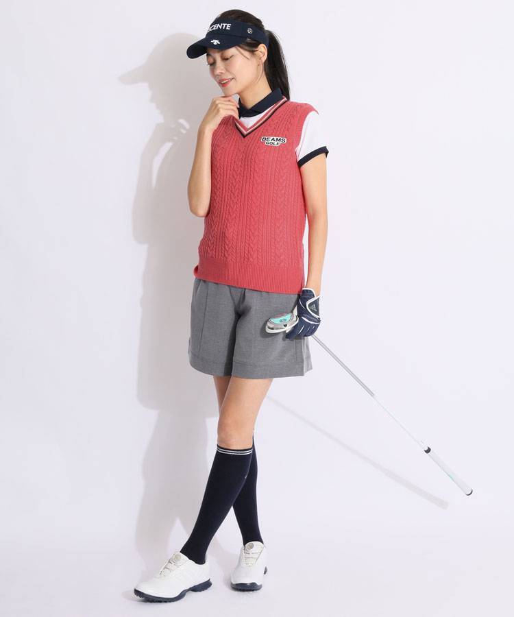 BEAMS GOLF 二枚セット ケーブル編み ノースリーブベスト BEAMS
