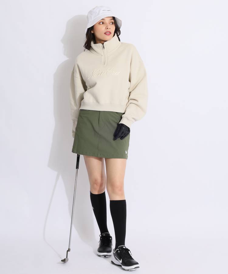 ニューエラ NE 【ストレッチ】ぺチパンツ付きツイル台形スカート