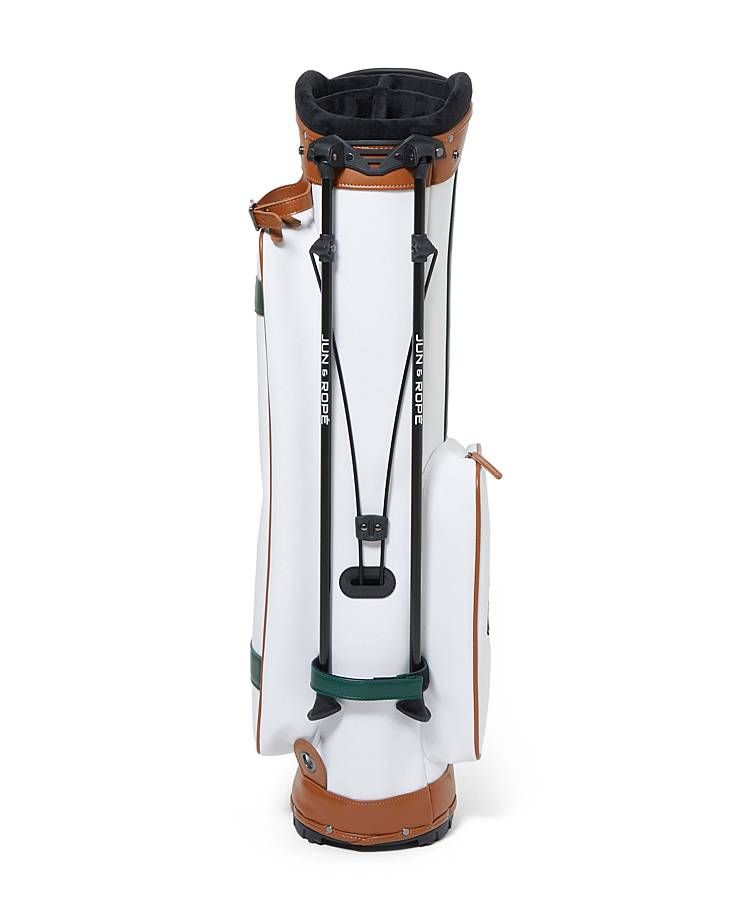 ジュン＆ロぺ JR 合皮コンビ使いカレッジロゴキャディバッグ