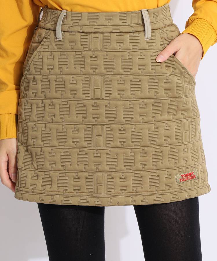 トミーヒルフィガーゴルフ TH モノグラムキルトスカート レディース