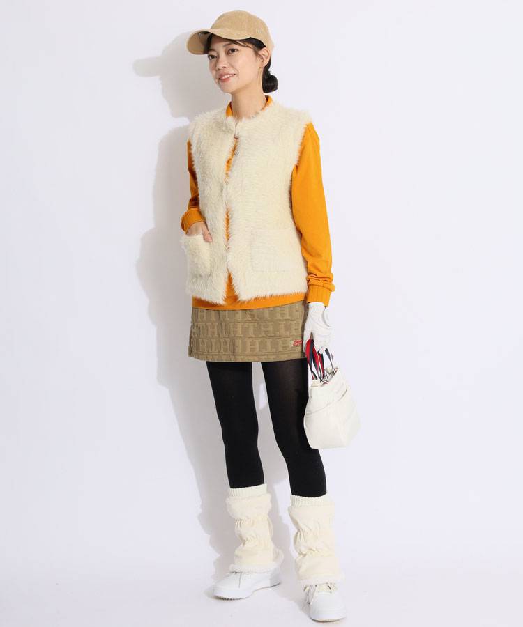 トミーヒルフィガーゴルフ TH モノグラムキルトスカート